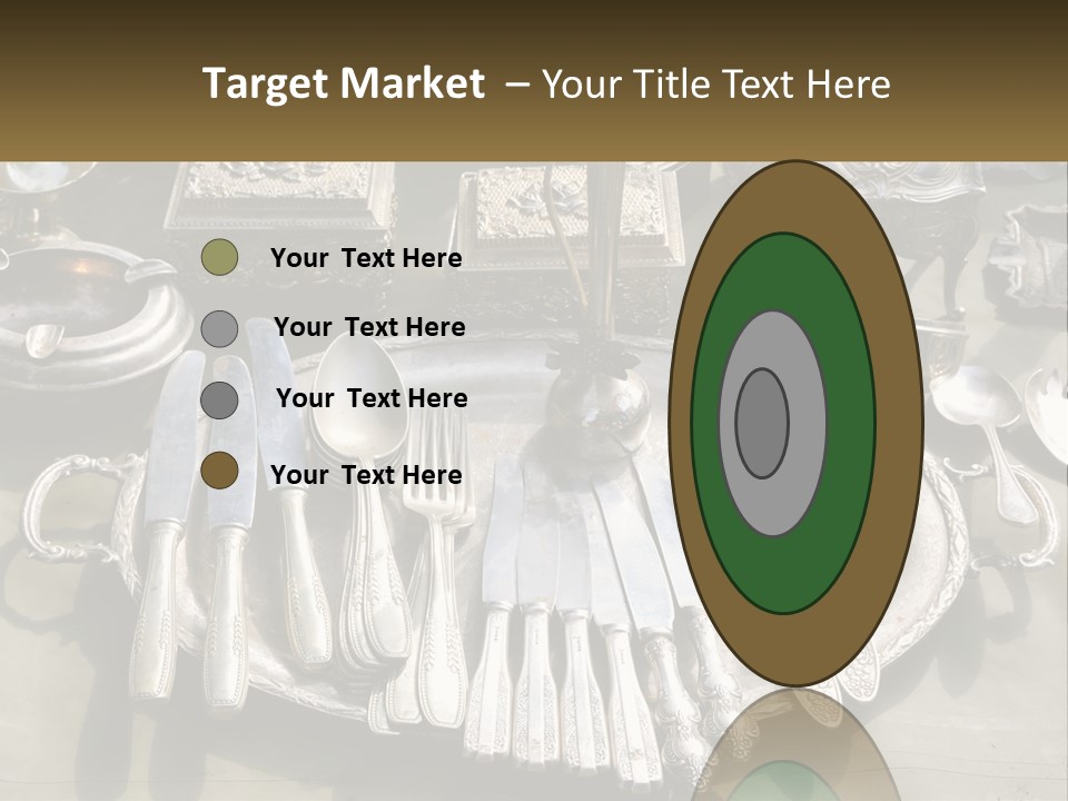 A Table Topped With Lots Of Silverware And Silverware PowerPoint Template