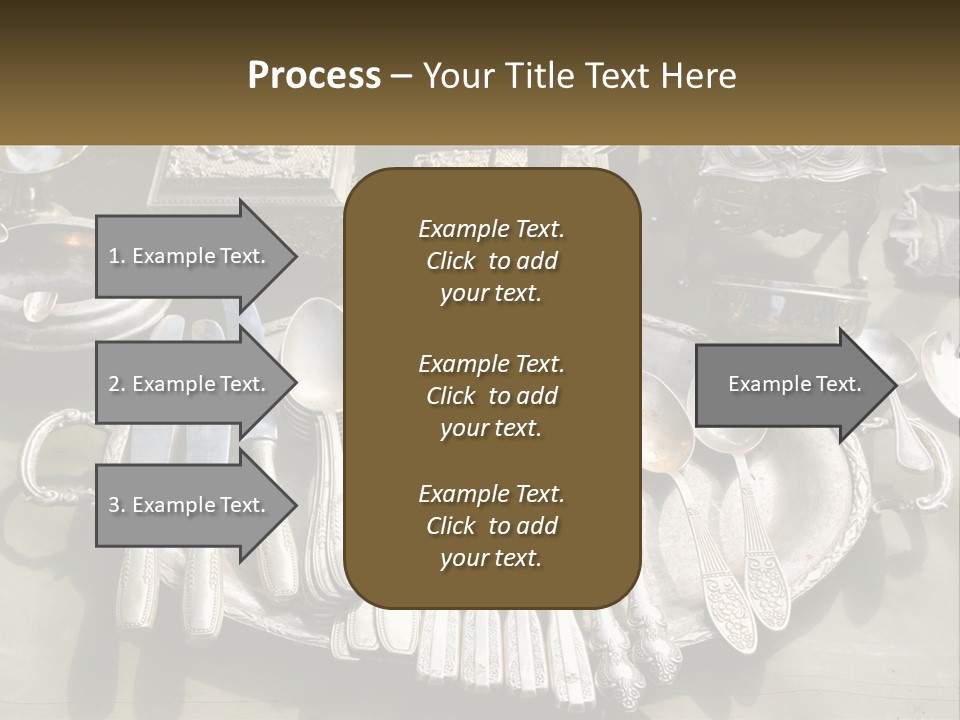 A Table Topped With Lots Of Silverware And Silverware PowerPoint Template