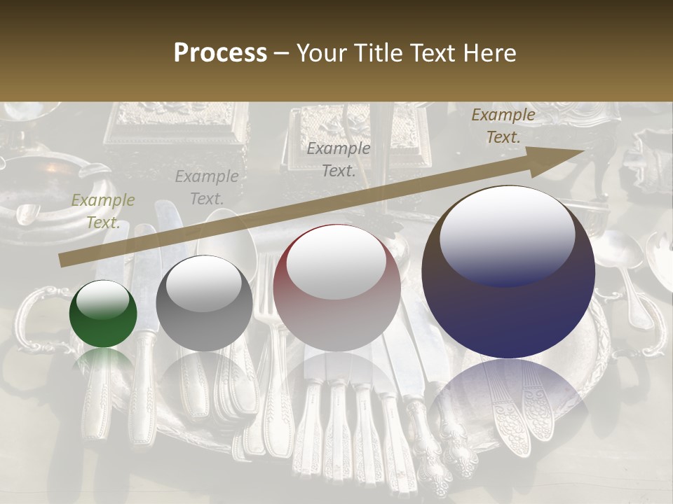 A Table Topped With Lots Of Silverware And Silverware PowerPoint Template