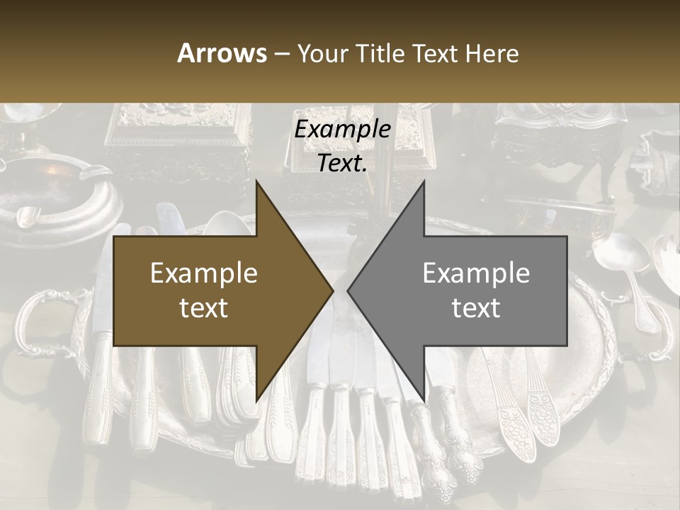 A Table Topped With Lots Of Silverware And Silverware PowerPoint Template