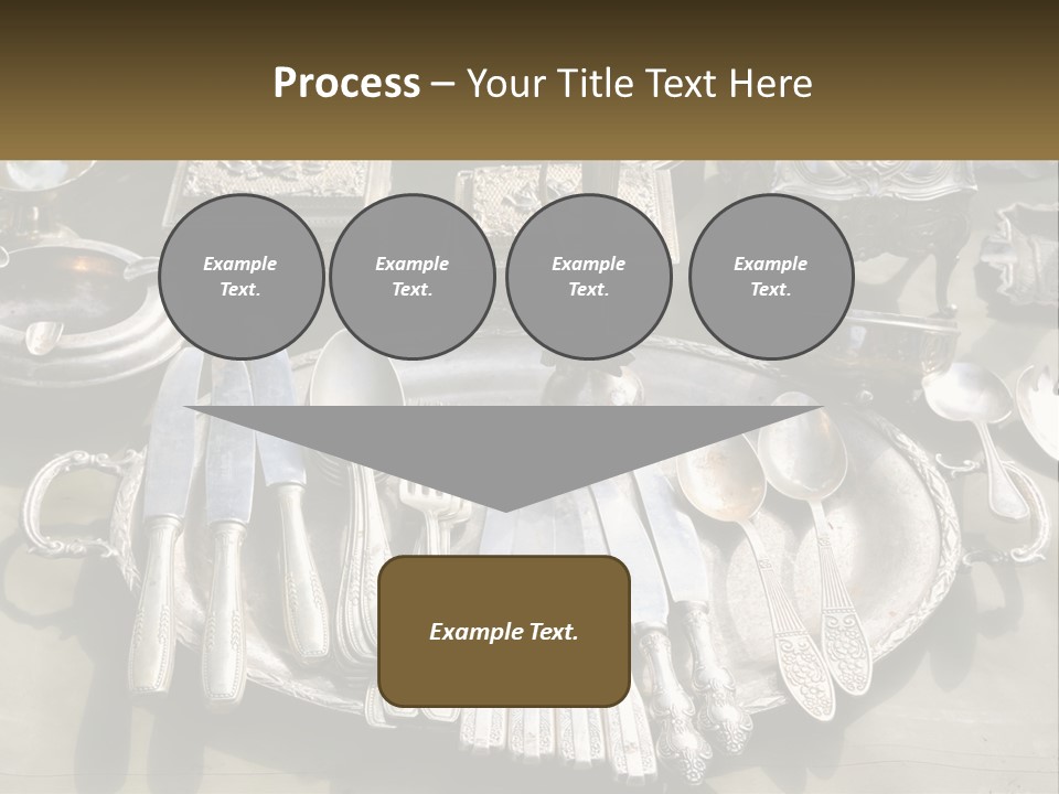 A Table Topped With Lots Of Silverware And Silverware PowerPoint Template