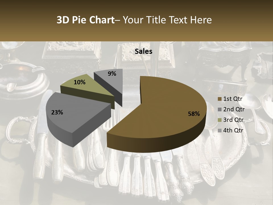 A Table Topped With Lots Of Silverware And Silverware PowerPoint Template