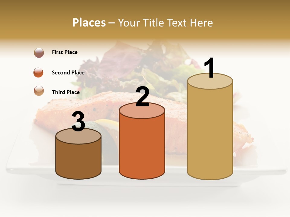 A Plate Of Salmon With A Side Of Salad PowerPoint Template
