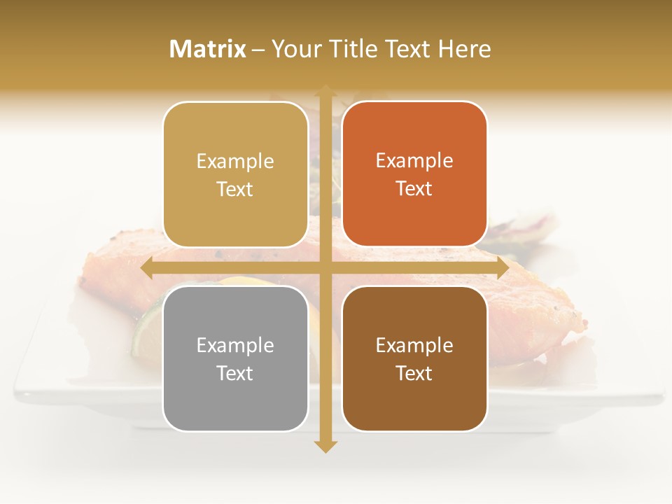 A Plate Of Salmon With A Side Of Salad PowerPoint Template