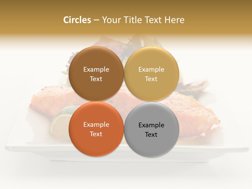 A Plate Of Salmon With A Side Of Salad PowerPoint Template