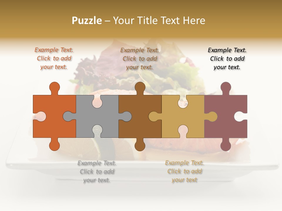 A Plate Of Salmon With A Side Of Salad PowerPoint Template