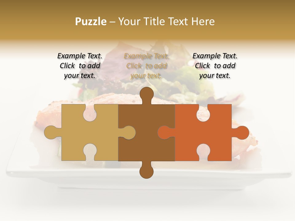 A Plate Of Salmon With A Side Of Salad PowerPoint Template