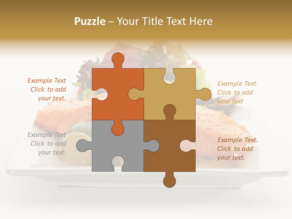 A Plate Of Salmon With A Side Of Salad PowerPoint Template