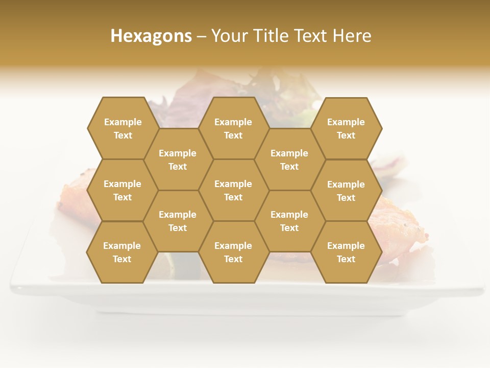 A Plate Of Salmon With A Side Of Salad PowerPoint Template