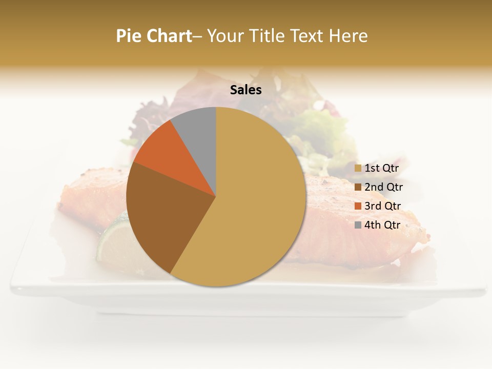 A Plate Of Salmon With A Side Of Salad PowerPoint Template
