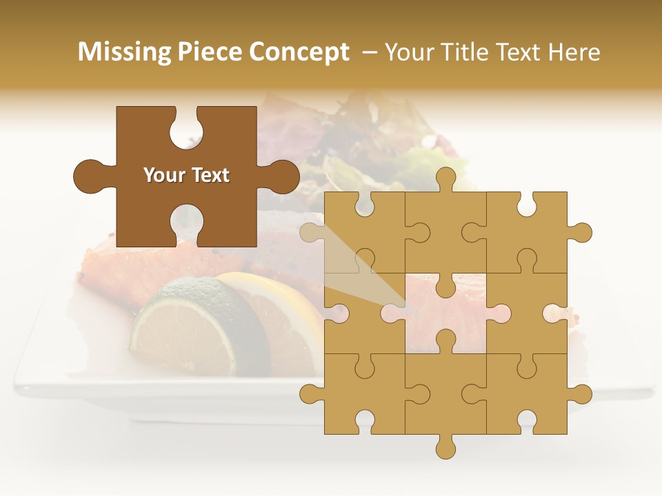 A Plate Of Salmon With A Side Of Salad PowerPoint Template