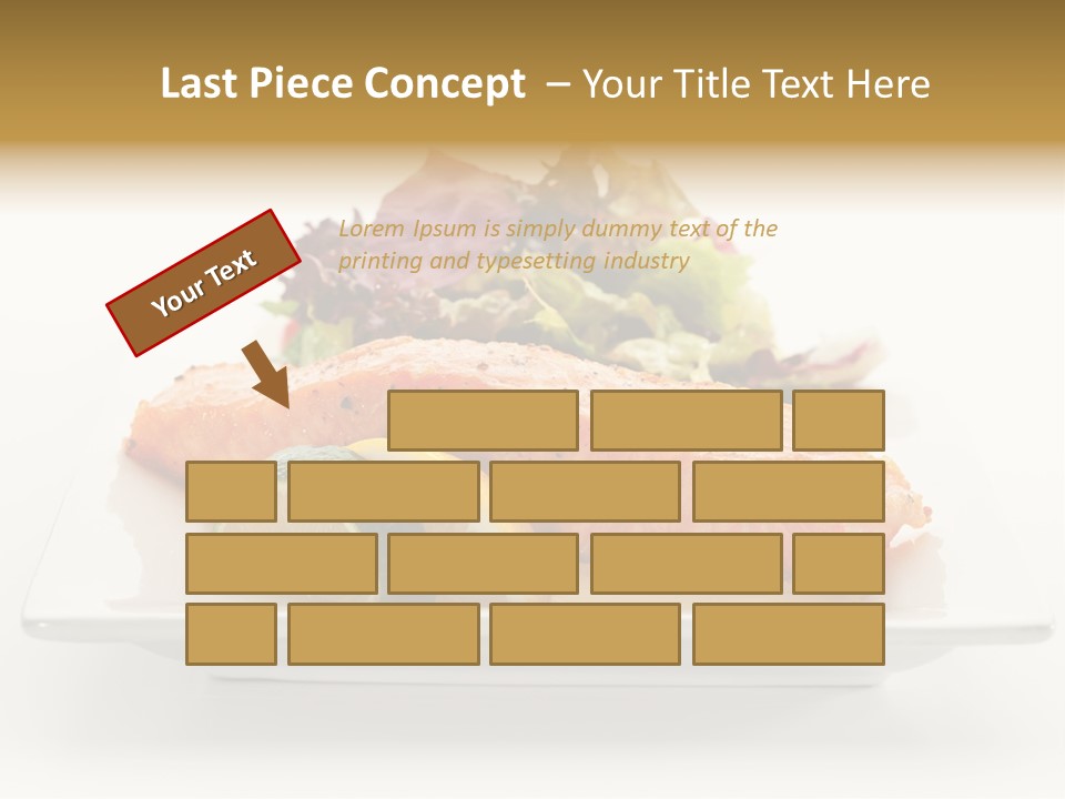 A Plate Of Salmon With A Side Of Salad PowerPoint Template