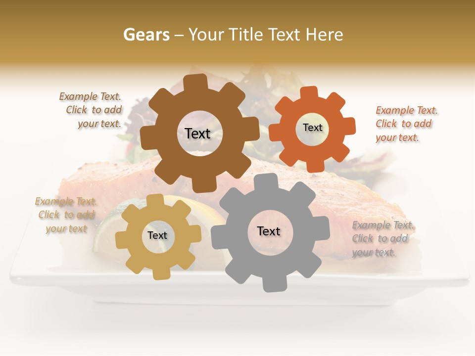 A Plate Of Salmon With A Side Of Salad PowerPoint Template
