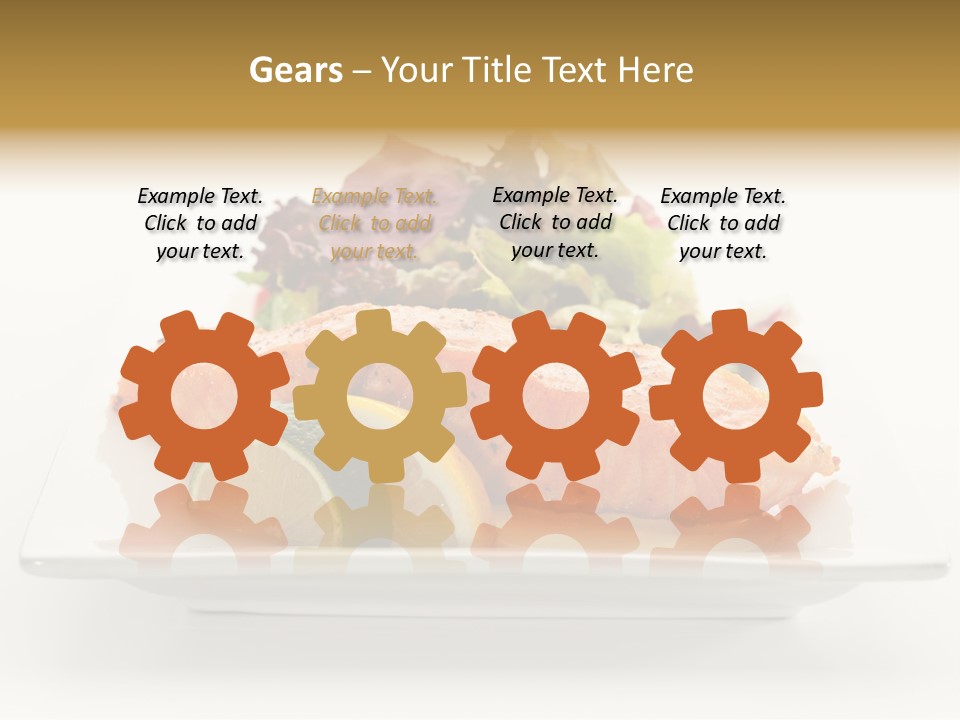A Plate Of Salmon With A Side Of Salad PowerPoint Template