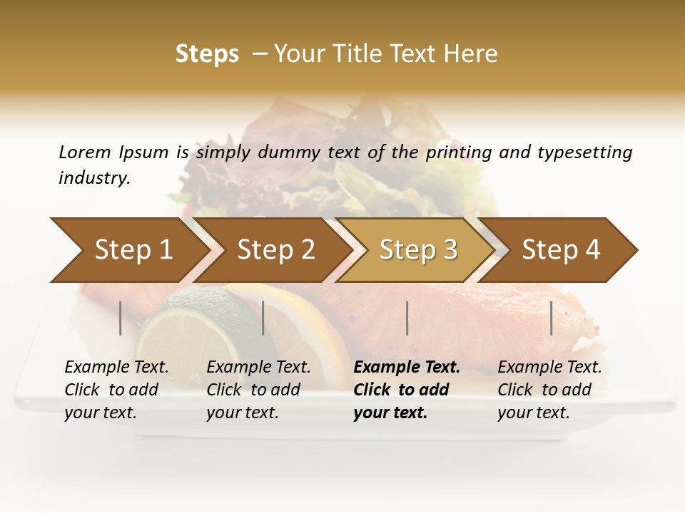 A Plate Of Salmon With A Side Of Salad PowerPoint Template