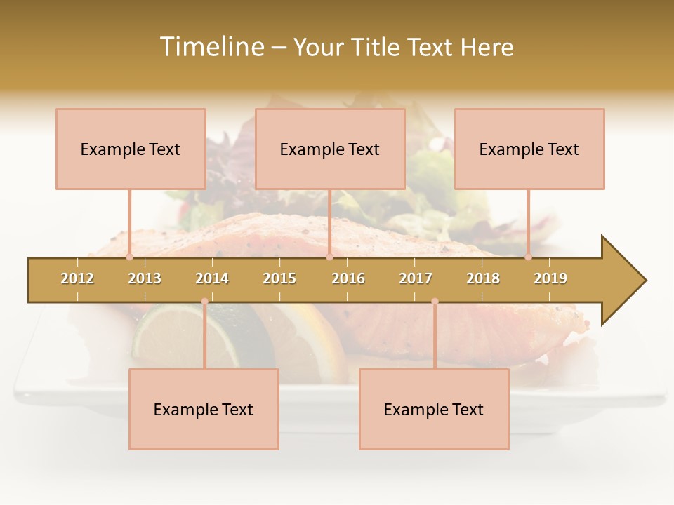 A Plate Of Salmon With A Side Of Salad PowerPoint Template