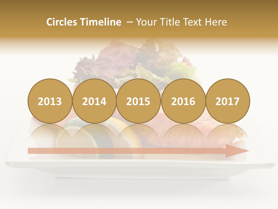 A Plate Of Salmon With A Side Of Salad PowerPoint Template