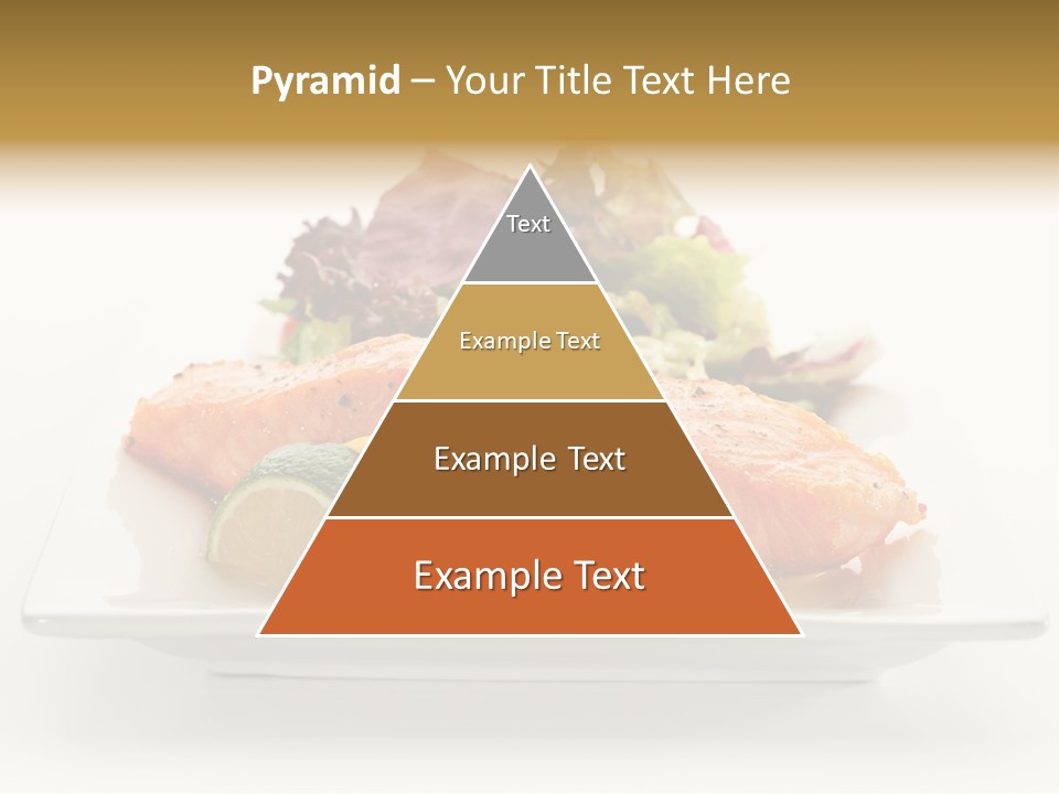 A Plate Of Salmon With A Side Of Salad PowerPoint Template