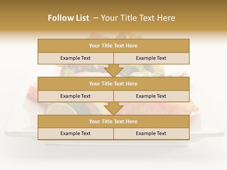 A Plate Of Salmon With A Side Of Salad PowerPoint Template