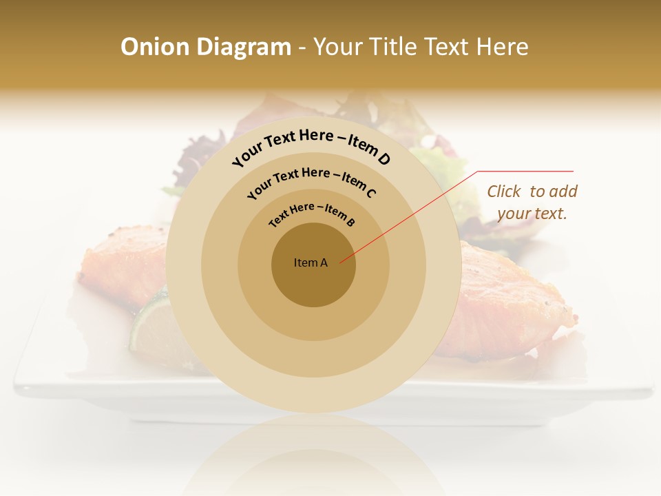 A Plate Of Salmon With A Side Of Salad PowerPoint Template