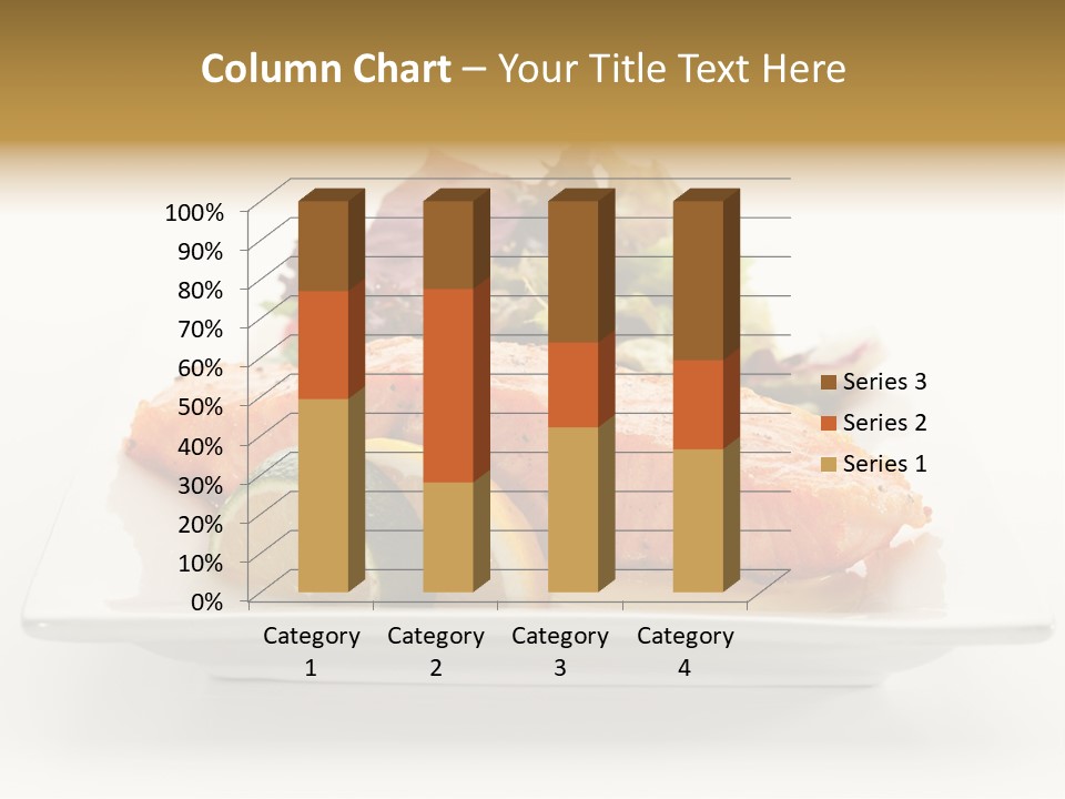 A Plate Of Salmon With A Side Of Salad PowerPoint Template