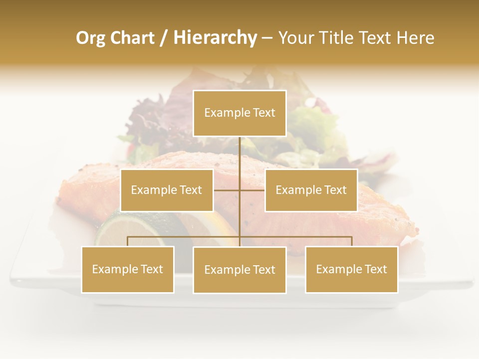 A Plate Of Salmon With A Side Of Salad PowerPoint Template