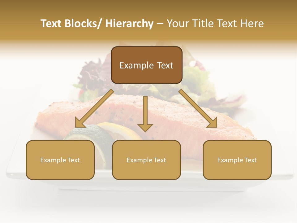 A Plate Of Salmon With A Side Of Salad PowerPoint Template