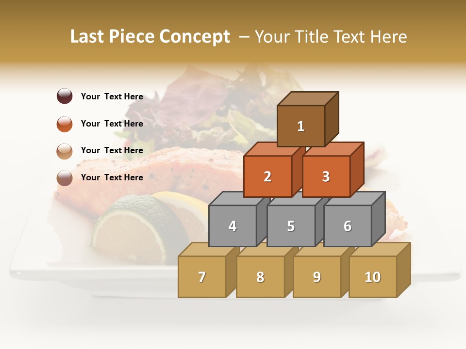 A Plate Of Salmon With A Side Of Salad PowerPoint Template