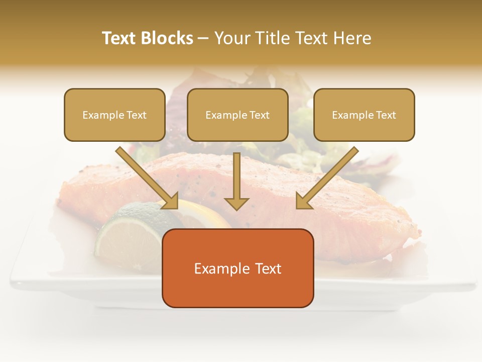 A Plate Of Salmon With A Side Of Salad PowerPoint Template