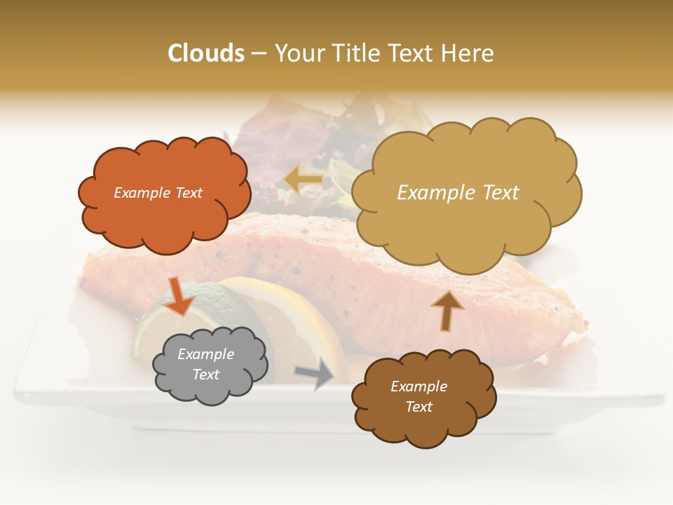 A Plate Of Salmon With A Side Of Salad PowerPoint Template