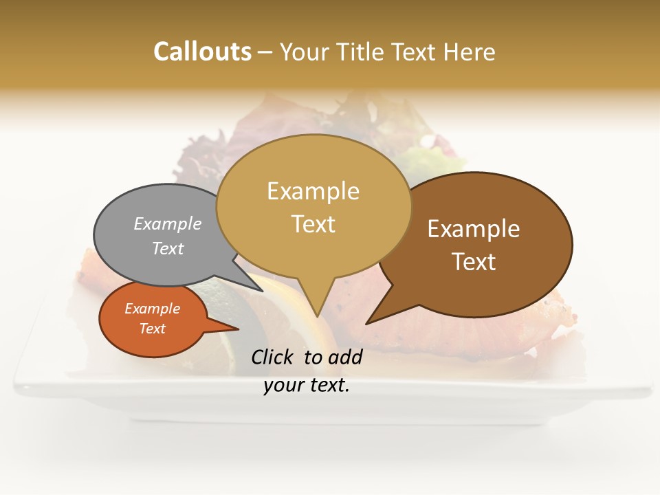 A Plate Of Salmon With A Side Of Salad PowerPoint Template