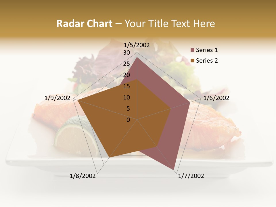 A Plate Of Salmon With A Side Of Salad PowerPoint Template