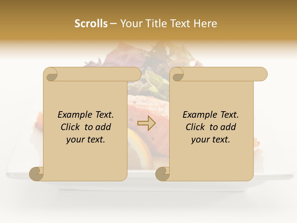 A Plate Of Salmon With A Side Of Salad PowerPoint Template