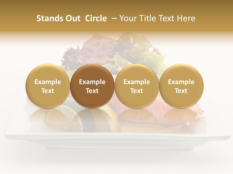 A Plate Of Salmon With A Side Of Salad PowerPoint Template