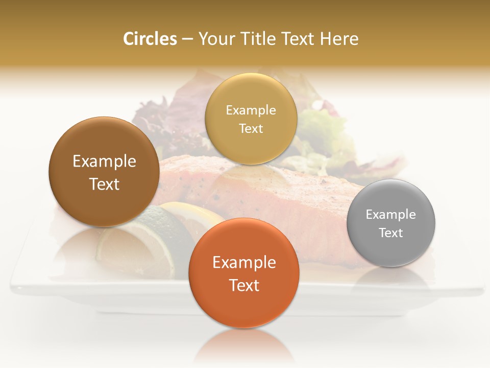 A Plate Of Salmon With A Side Of Salad PowerPoint Template