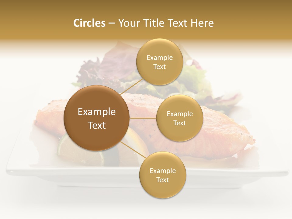 A Plate Of Salmon With A Side Of Salad PowerPoint Template