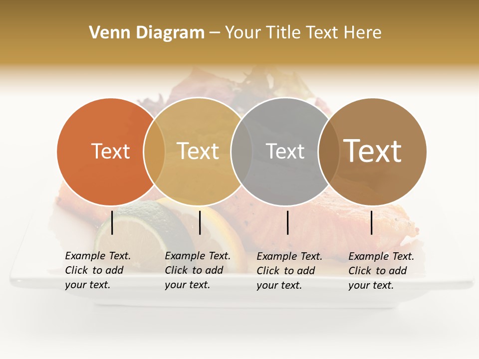 A Plate Of Salmon With A Side Of Salad PowerPoint Template