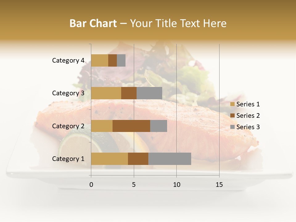 A Plate Of Salmon With A Side Of Salad PowerPoint Template