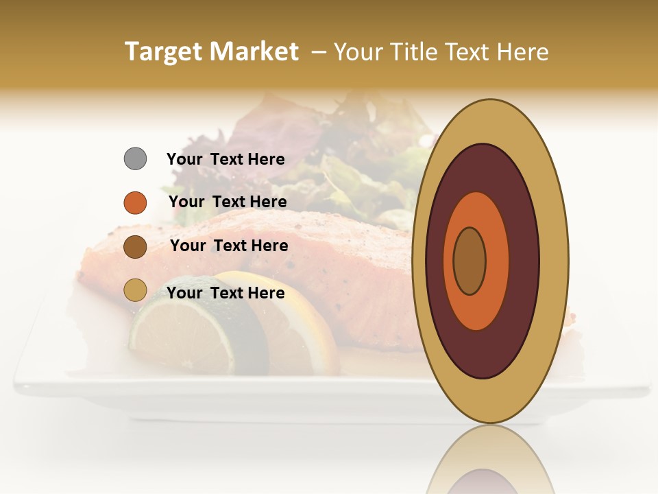 A Plate Of Salmon With A Side Of Salad PowerPoint Template