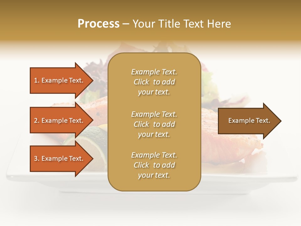 A Plate Of Salmon With A Side Of Salad PowerPoint Template