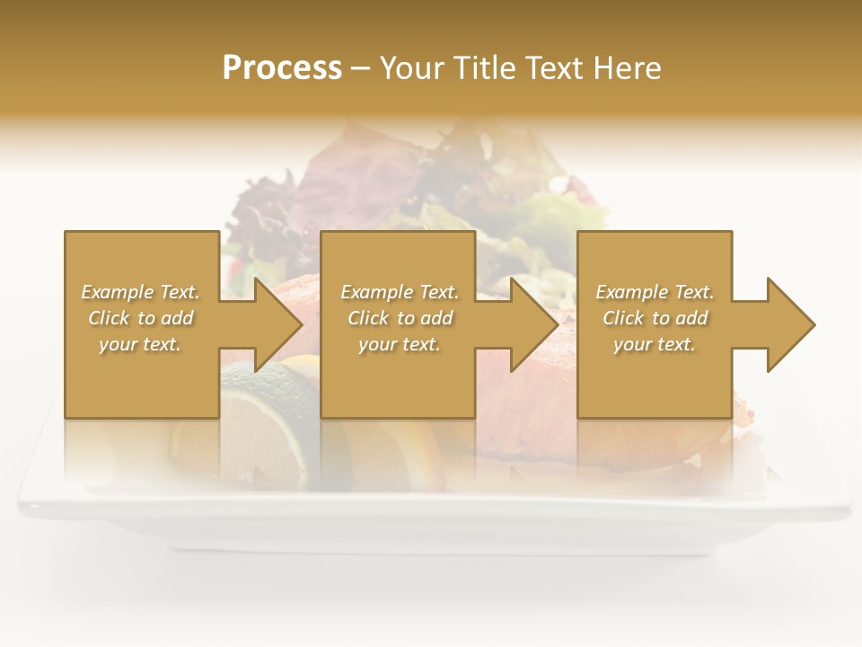 A Plate Of Salmon With A Side Of Salad PowerPoint Template