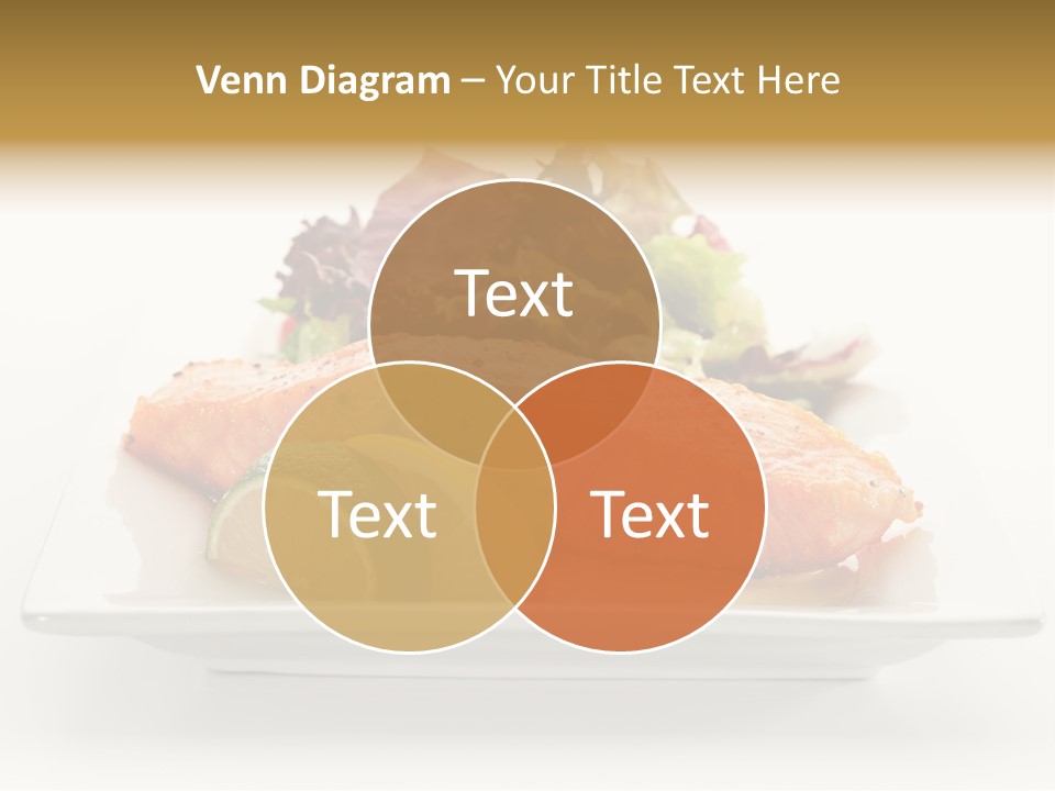 A Plate Of Salmon With A Side Of Salad PowerPoint Template