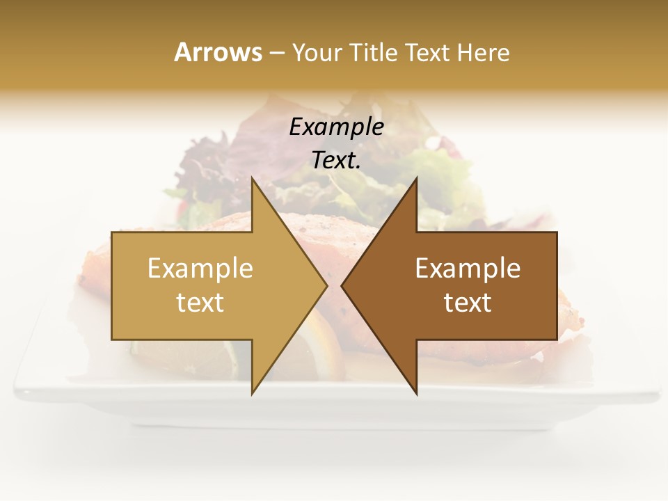 A Plate Of Salmon With A Side Of Salad PowerPoint Template