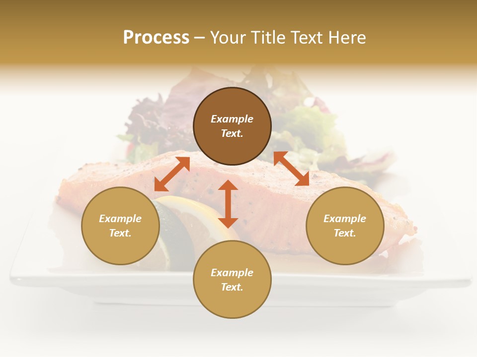 A Plate Of Salmon With A Side Of Salad PowerPoint Template