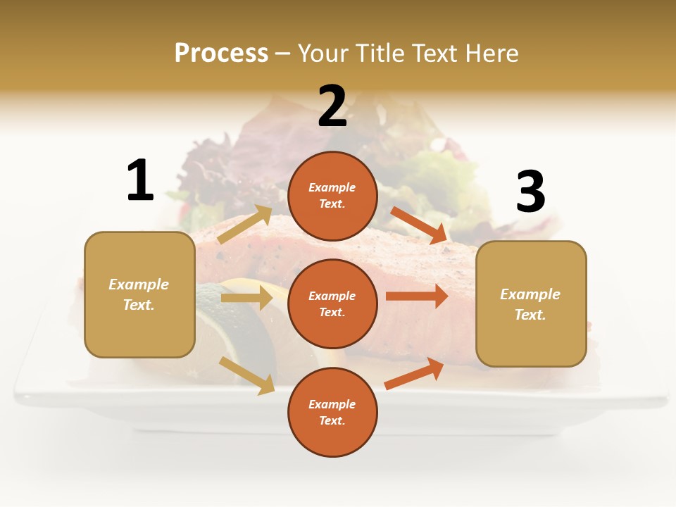 A Plate Of Salmon With A Side Of Salad PowerPoint Template