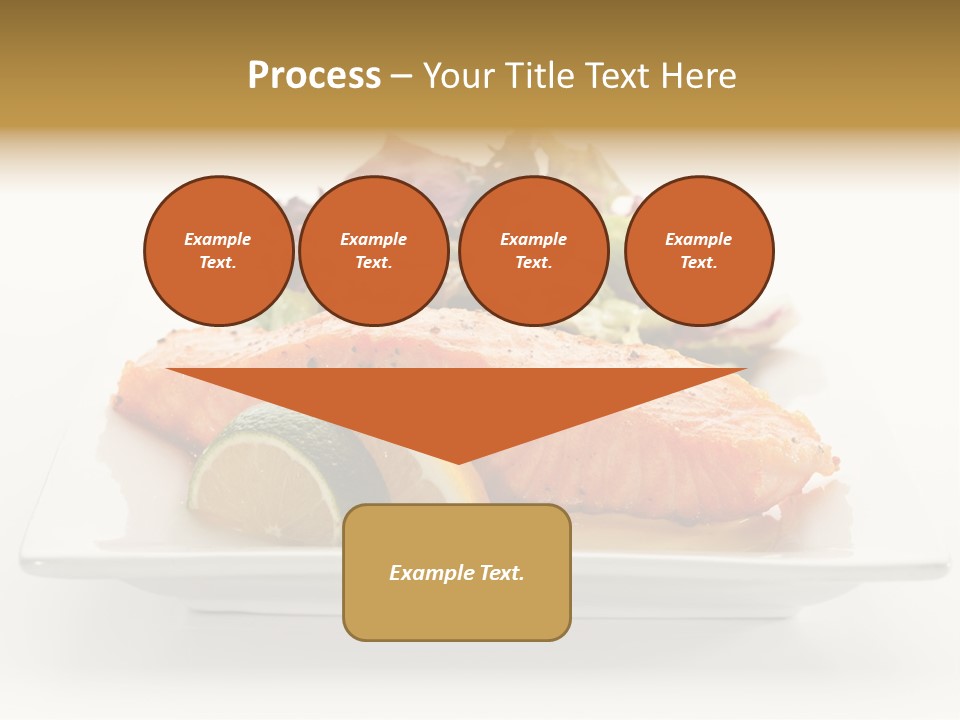 A Plate Of Salmon With A Side Of Salad PowerPoint Template