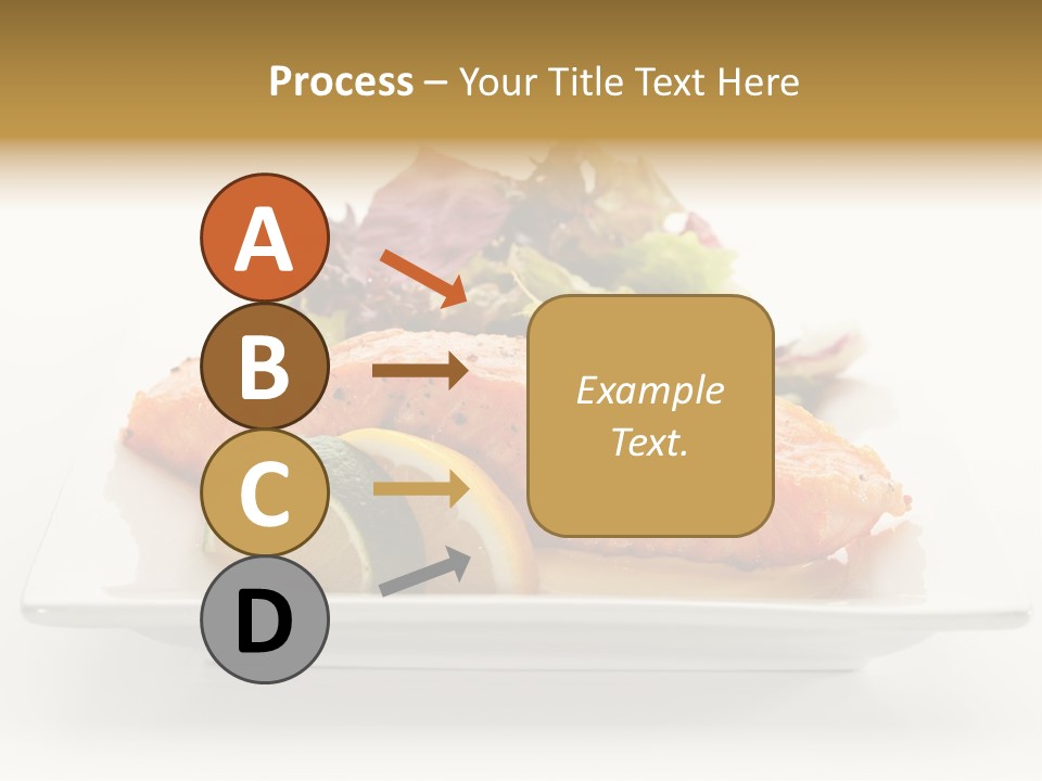 A Plate Of Salmon With A Side Of Salad PowerPoint Template
