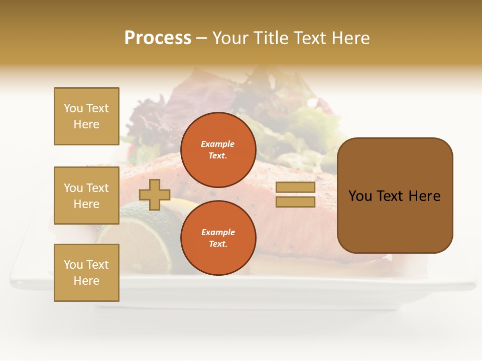 A Plate Of Salmon With A Side Of Salad PowerPoint Template