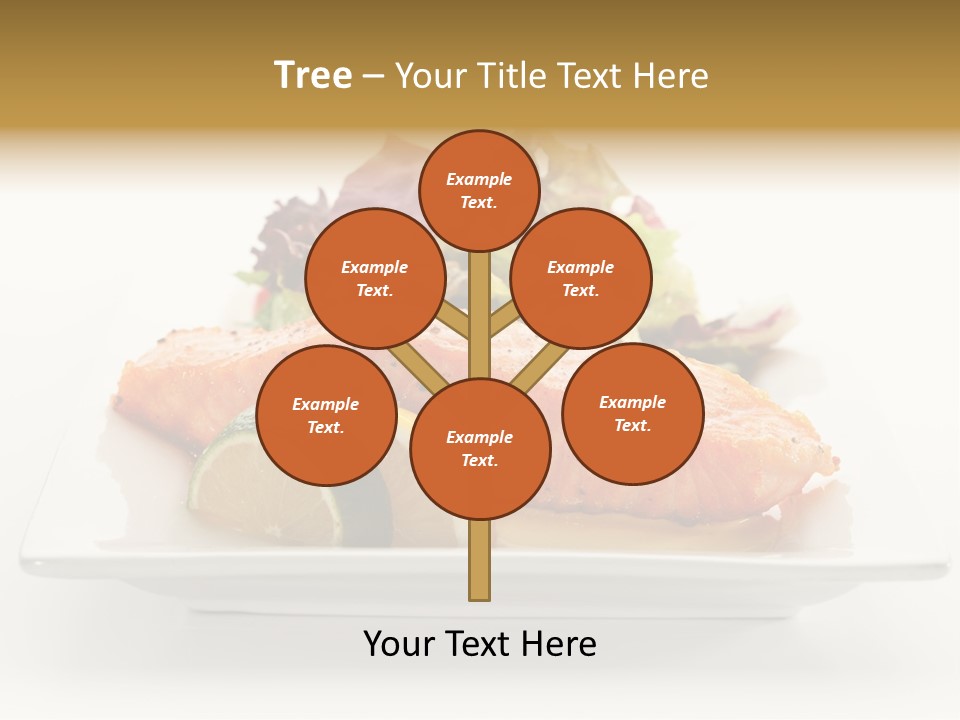 A Plate Of Salmon With A Side Of Salad PowerPoint Template