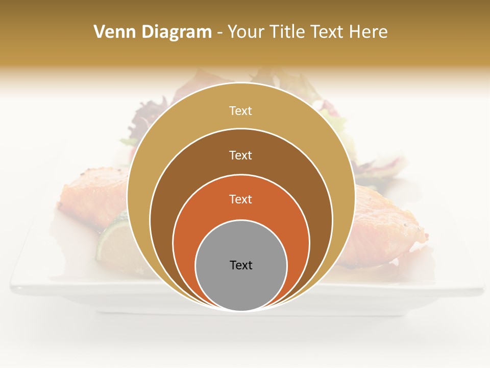 A Plate Of Salmon With A Side Of Salad PowerPoint Template